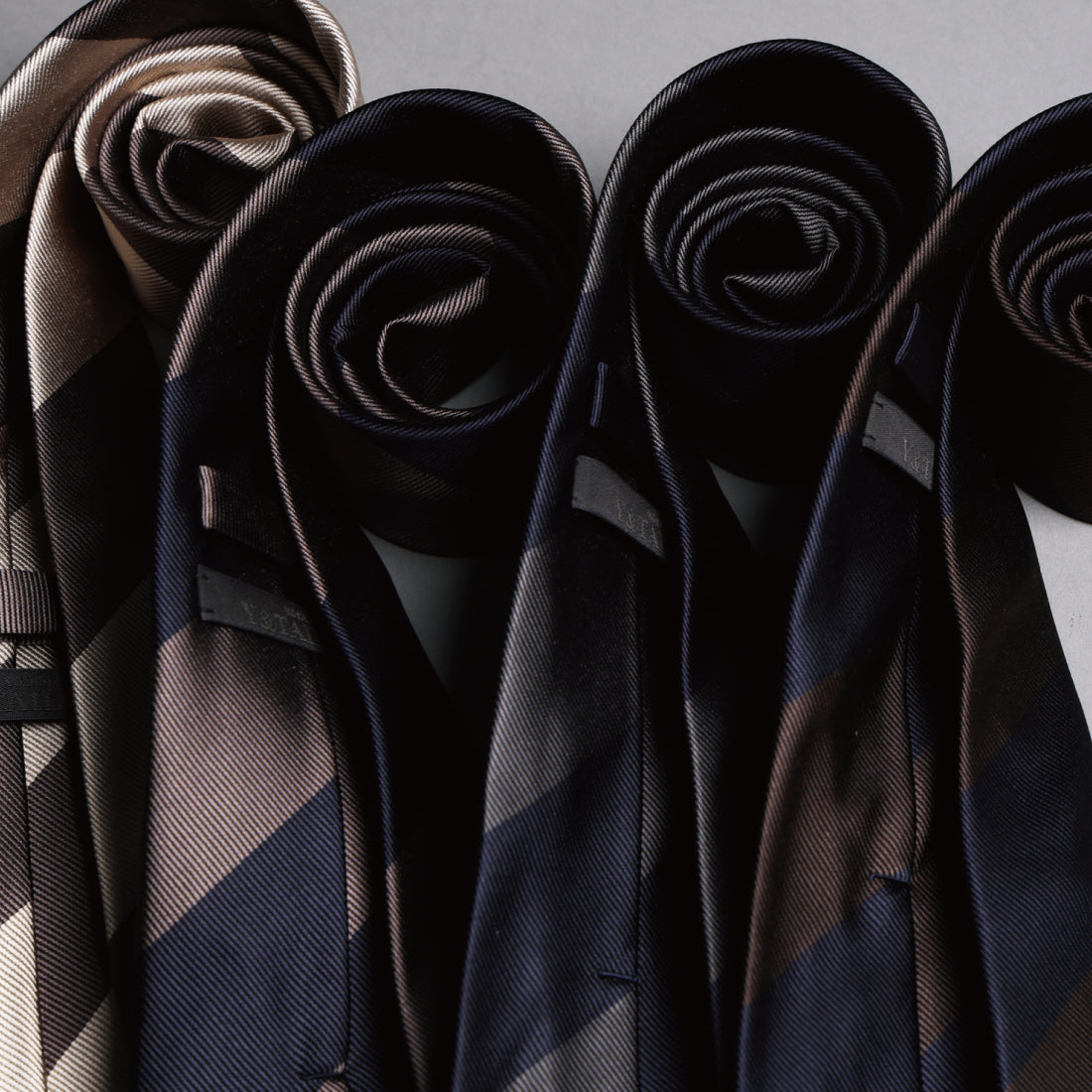 シルク ニ段 ストライプ 12レップ 4colors ハイクオリティ