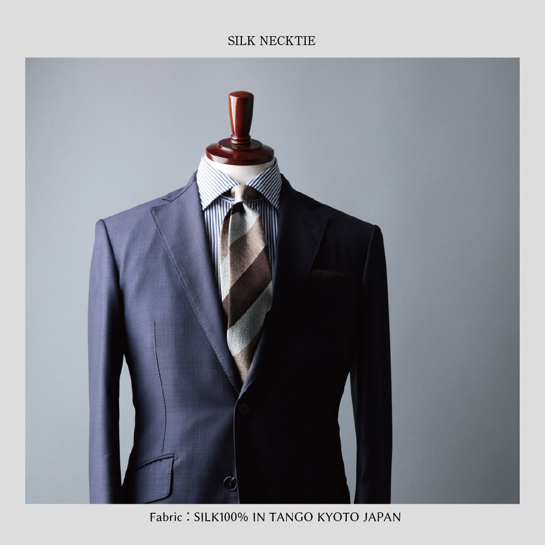 シルク メランジ 3色ストライプ 2colors