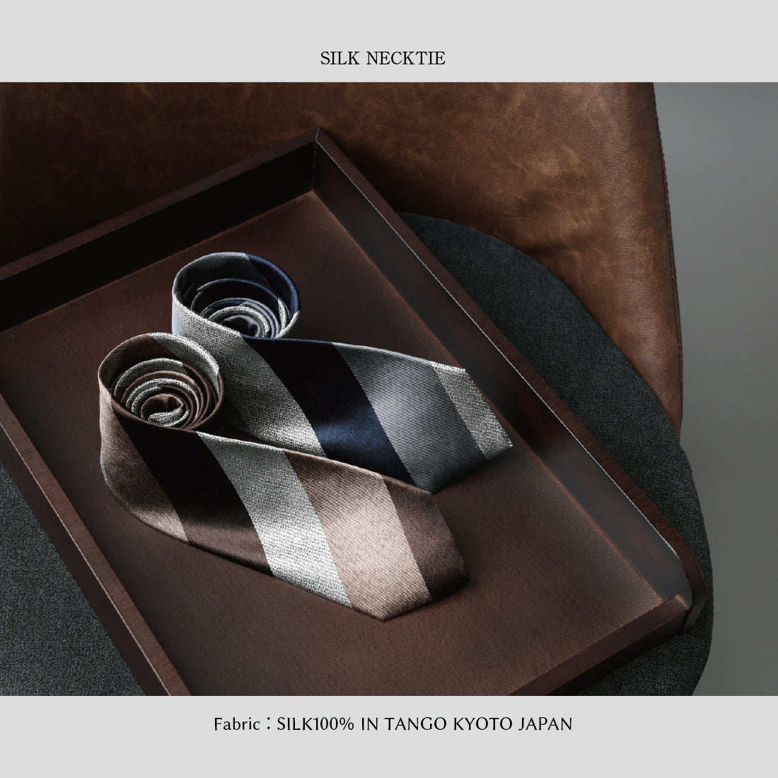 シルク メランジ 3色ストライプ 2colors