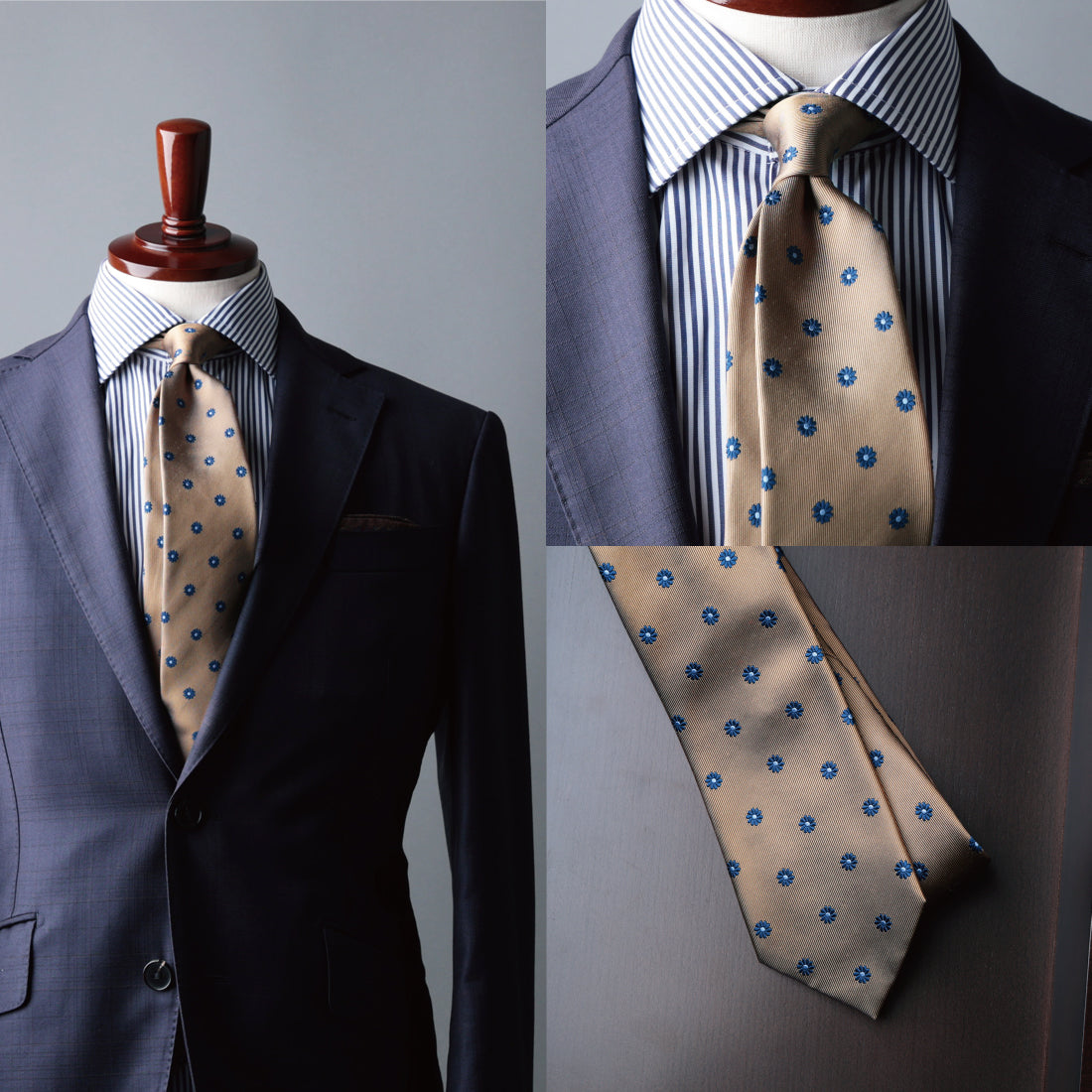 シルク 花柄 小紋 5colors