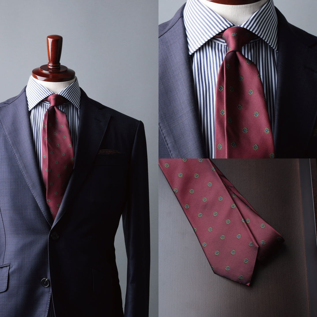 シルク 花柄 小紋 5colors