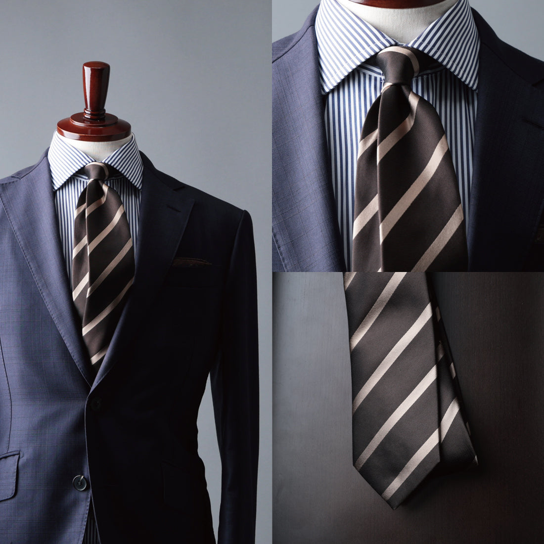 シルク 綾織 ストライプ ハイクオリティ