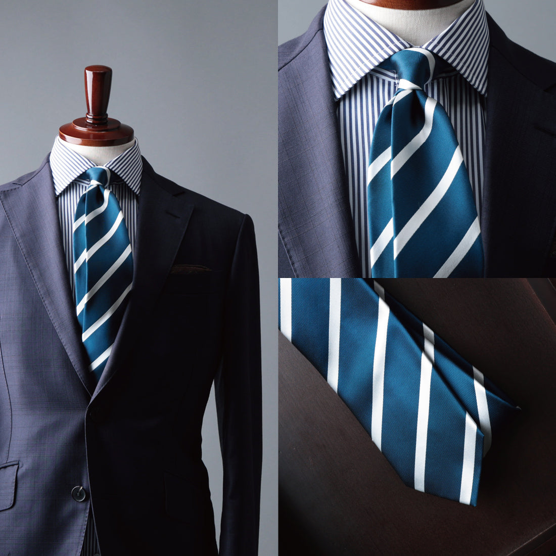 シルク 綾織 ストライプ ハイクオリティ