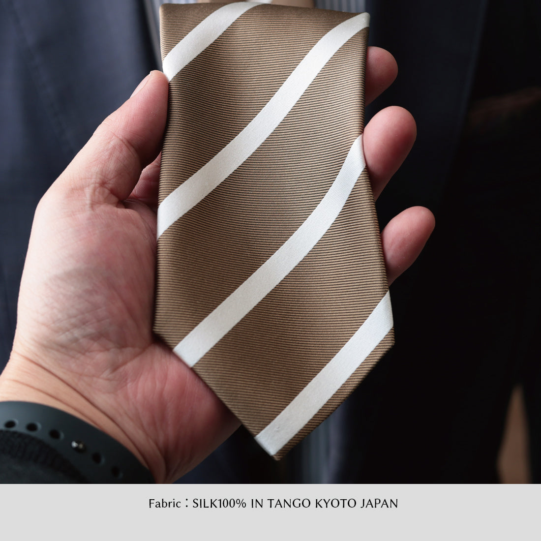 シルク 綾織 ストライプ ハイクオリティ