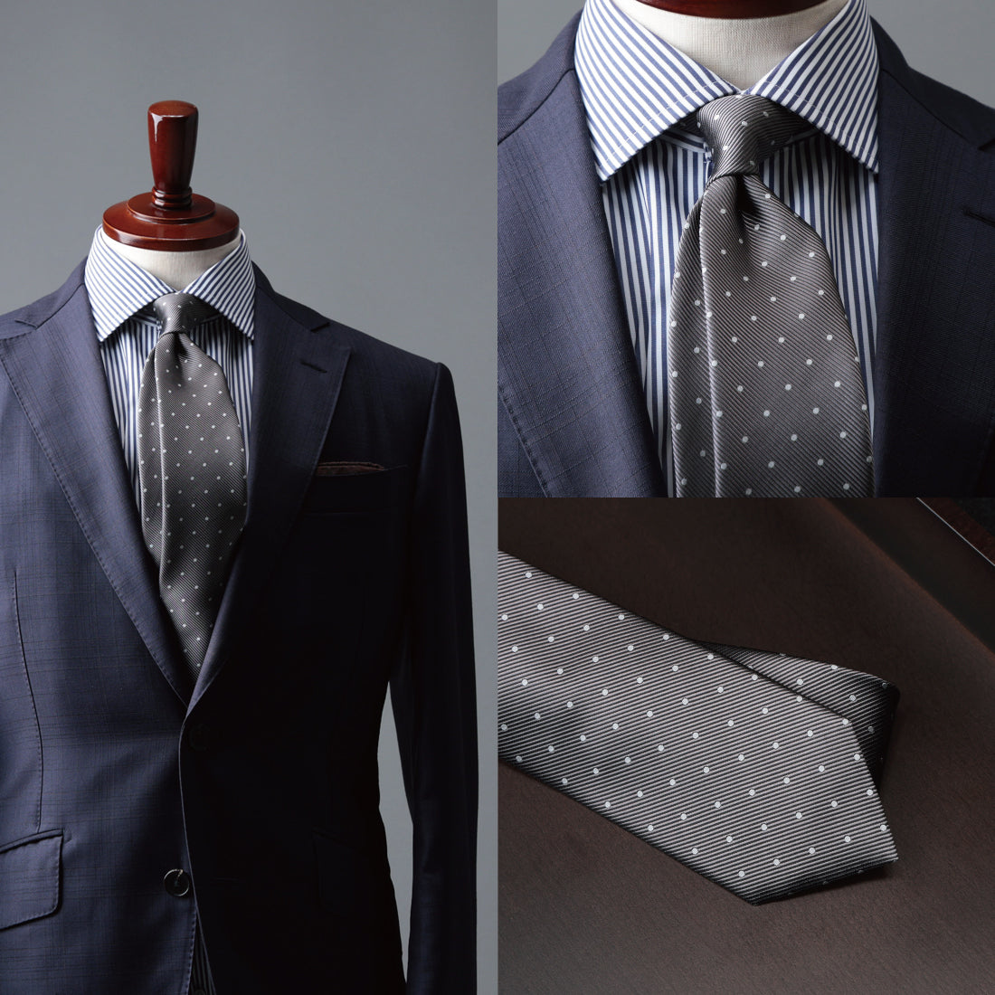 シルク レップ ドット ハイクオリティ