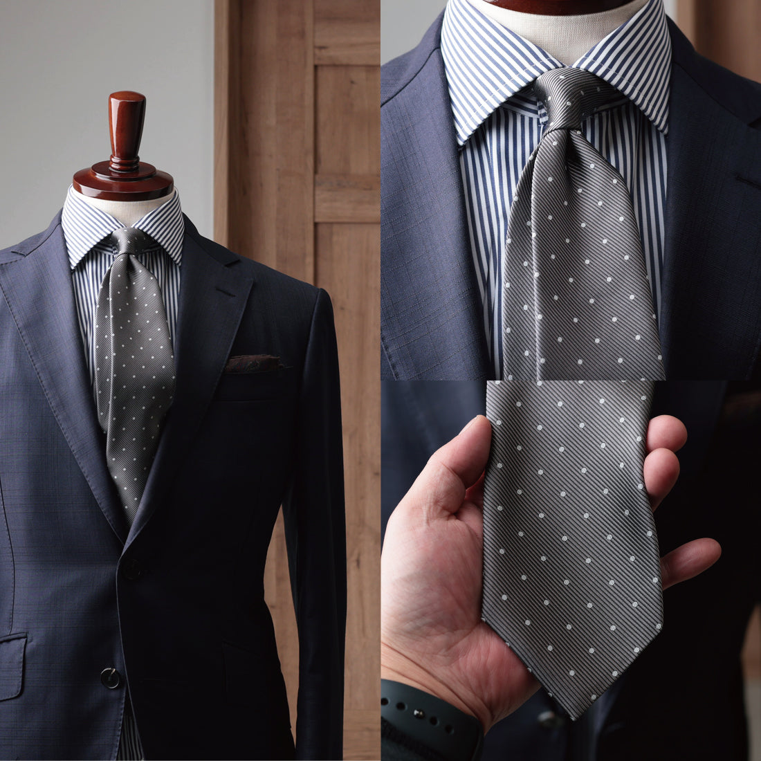 シルク レップ ドット ハイクオリティ