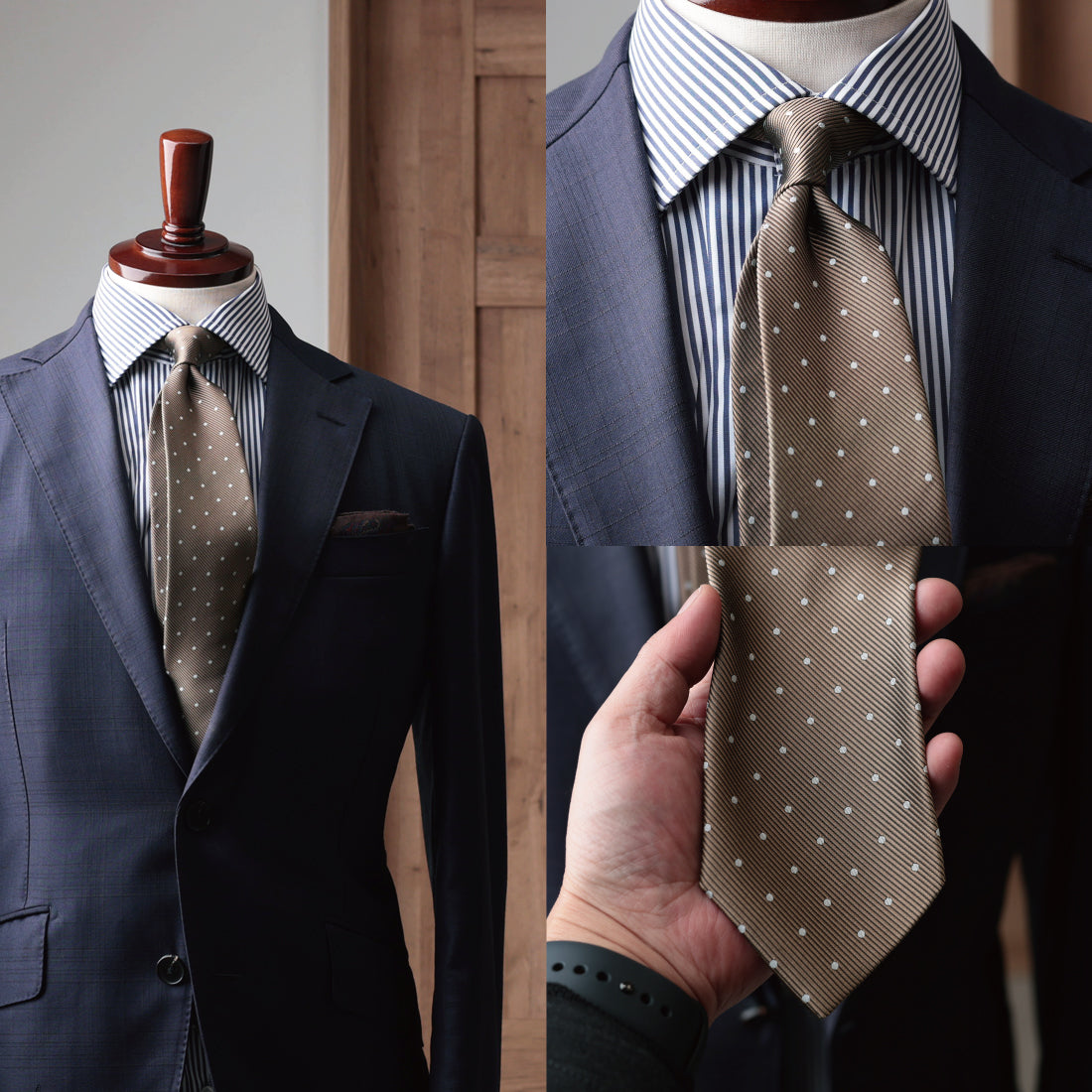 シルク レップ ドット ハイクオリティ