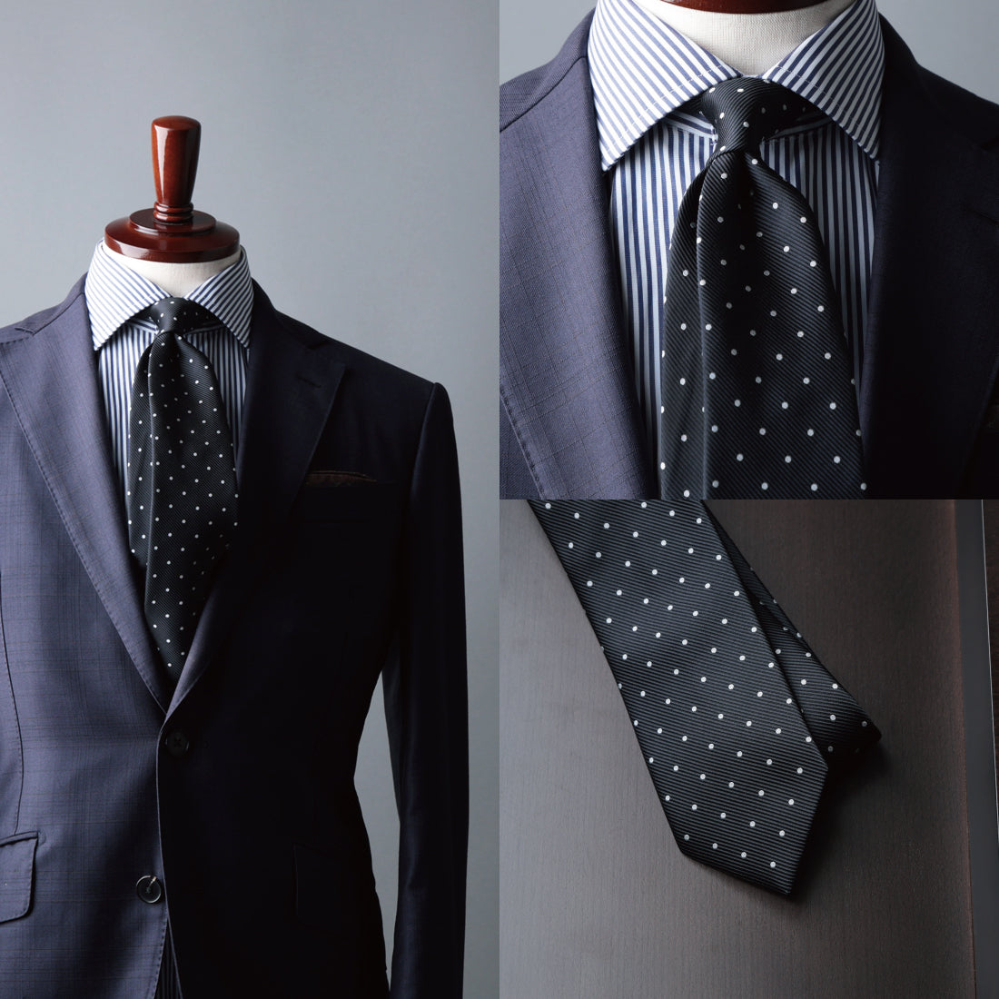 シルク レップ ドット ハイクオリティ