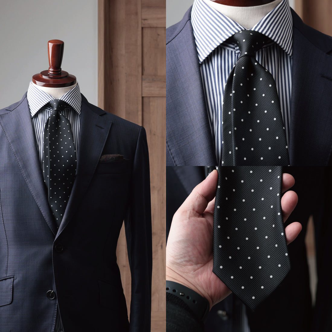 シルク レップ ドット ハイクオリティ