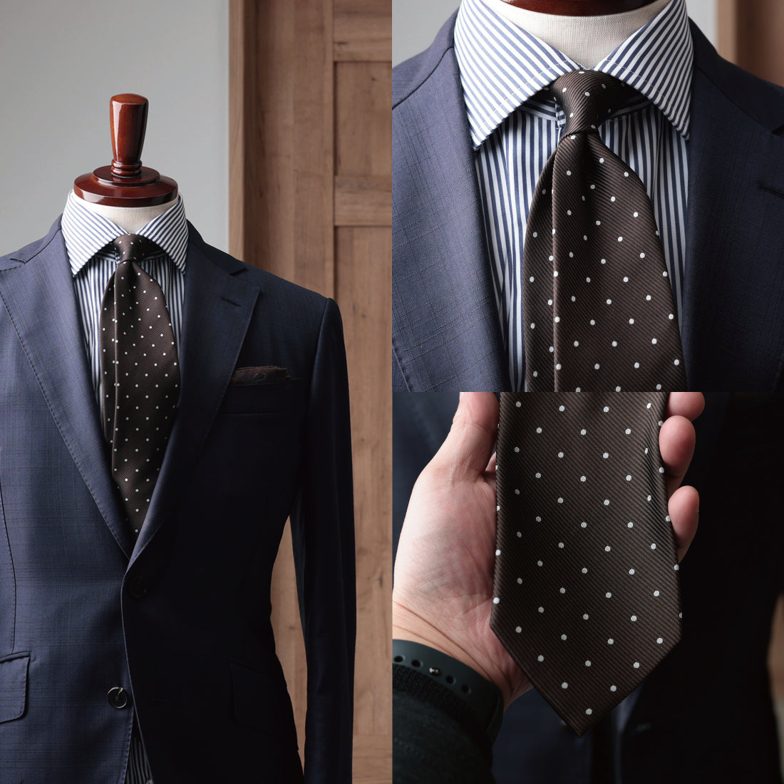 シルク レップ ドット ハイクオリティ