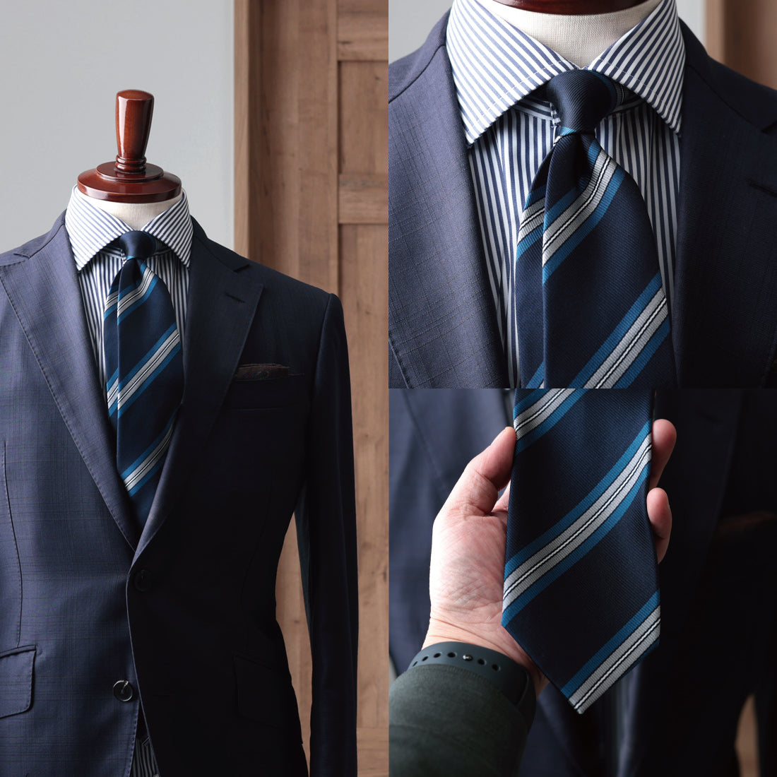 シルク レジメンタル 12REP A 4colors ハイクオリティ