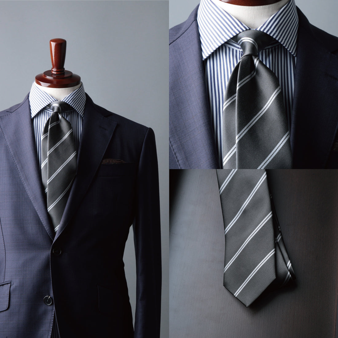 シルク 2本 ストライプ 12REP ハイクオリティ