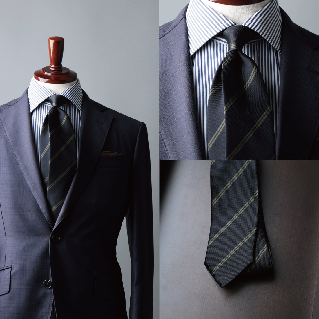 シルク 2本 ストライプ 12REP ハイクオリティ