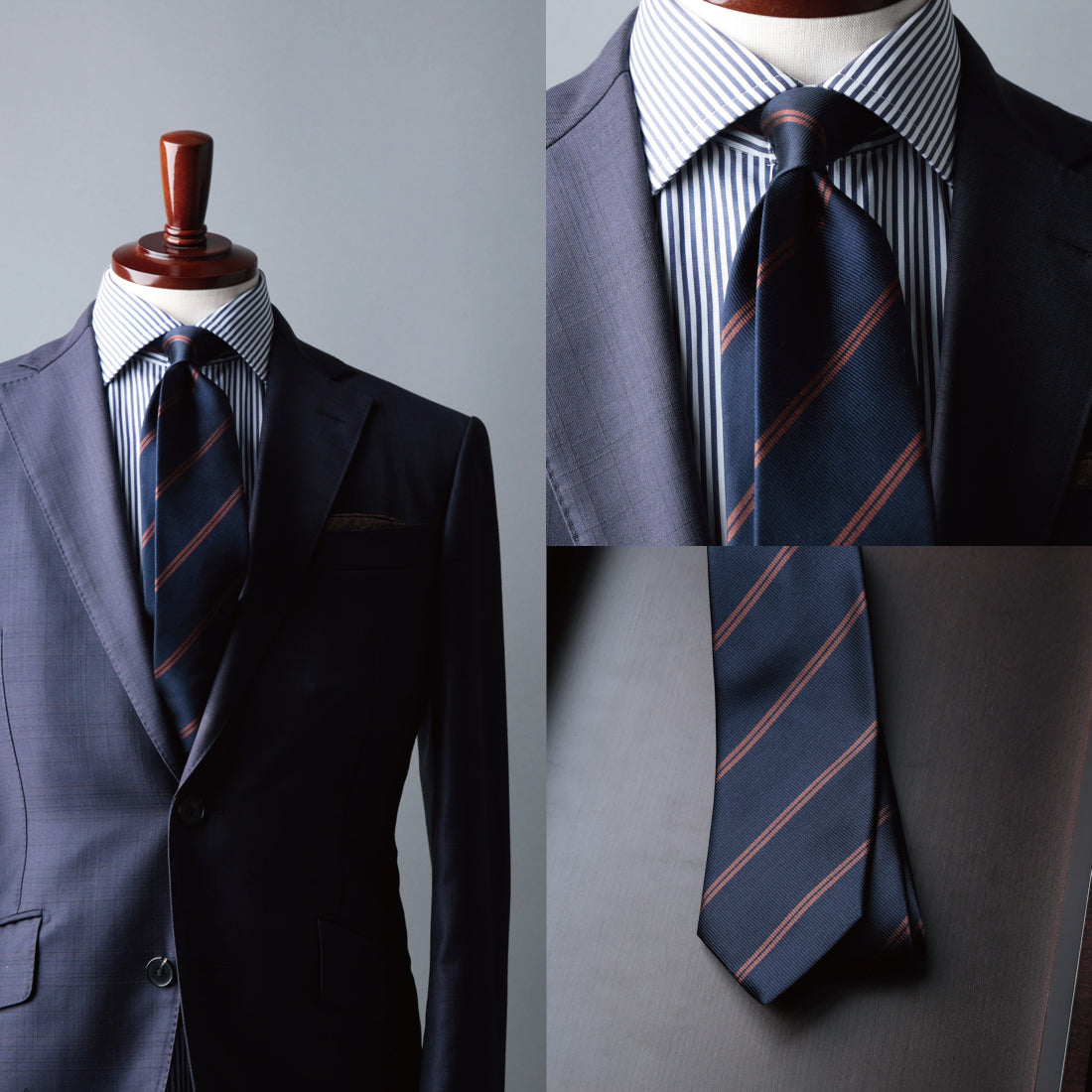 シルク 2本 ストライプ 12REP ハイクオリティ