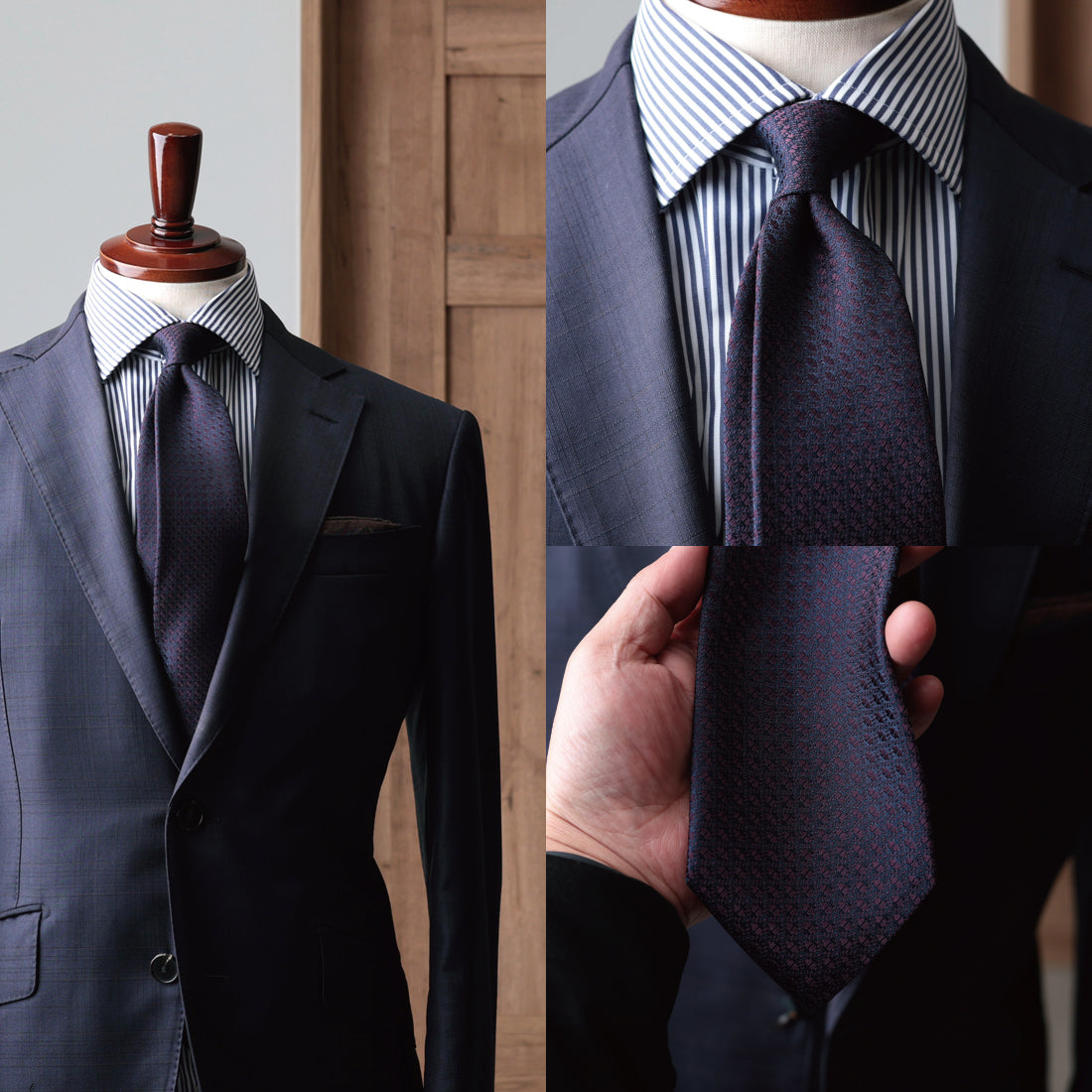 シルク マイクロパターン YAMANASHI SILK