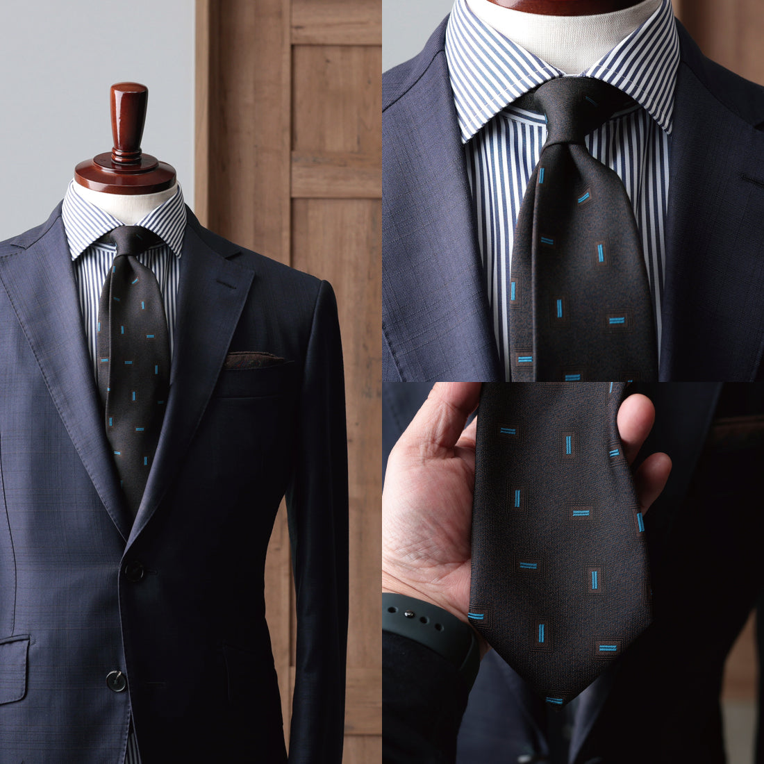 シルク スモール スクエア 小紋 YAMANASHI SILK