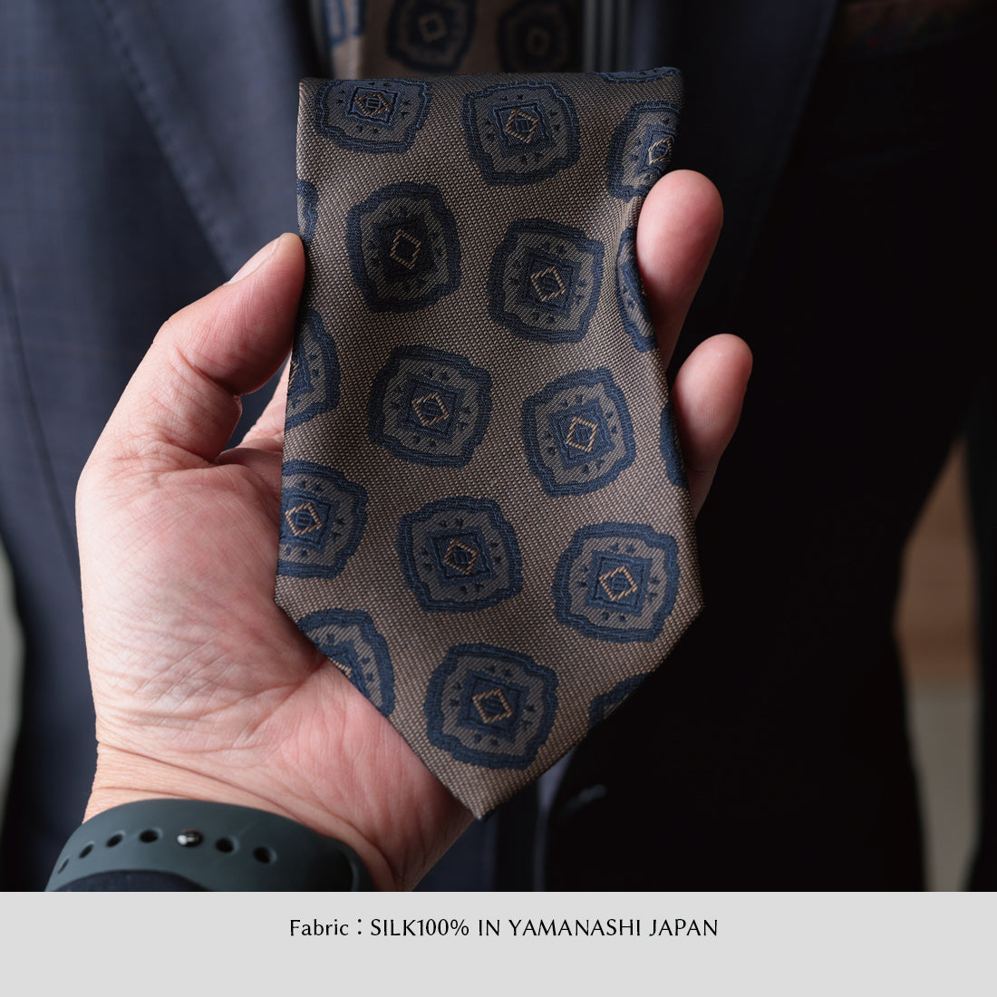 シルク 大柄小紋 YAMANASHI SILK