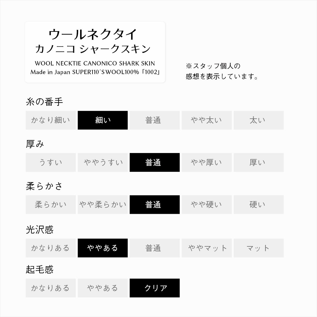 CANONICO SHARK SKIN ウール グレーシリーズ 3colors 6types