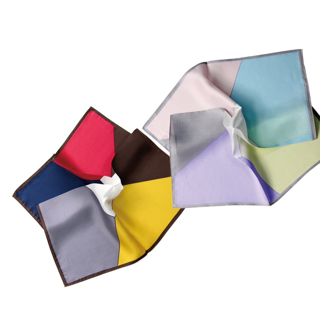 チーフ シルク 6色 マルチカラー 2colors