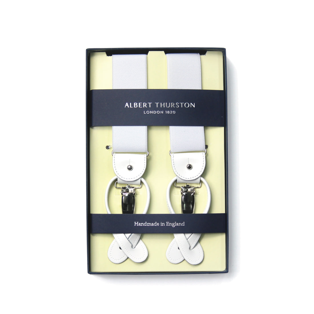 サスペンダー アルバートサーストン 英国製 35mm ホワイト