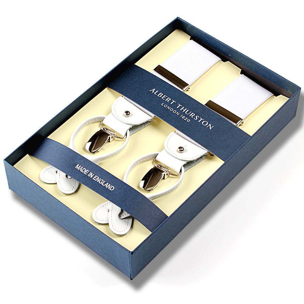 サスペンダー アルバートサーストン 英国製 35mm ホワイト