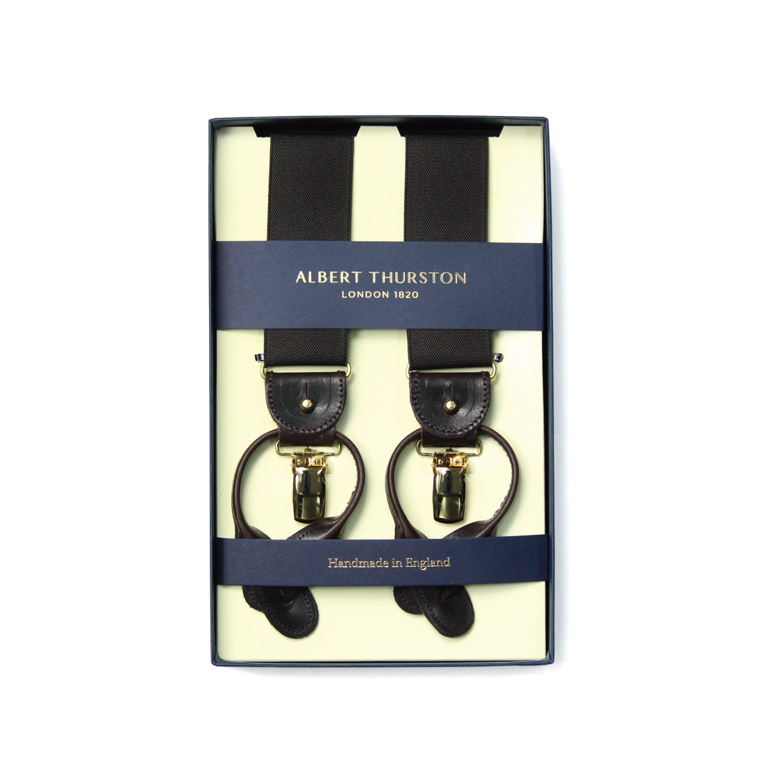 サスペンダー アルバートサーストン 英国製 35mm ブラウン