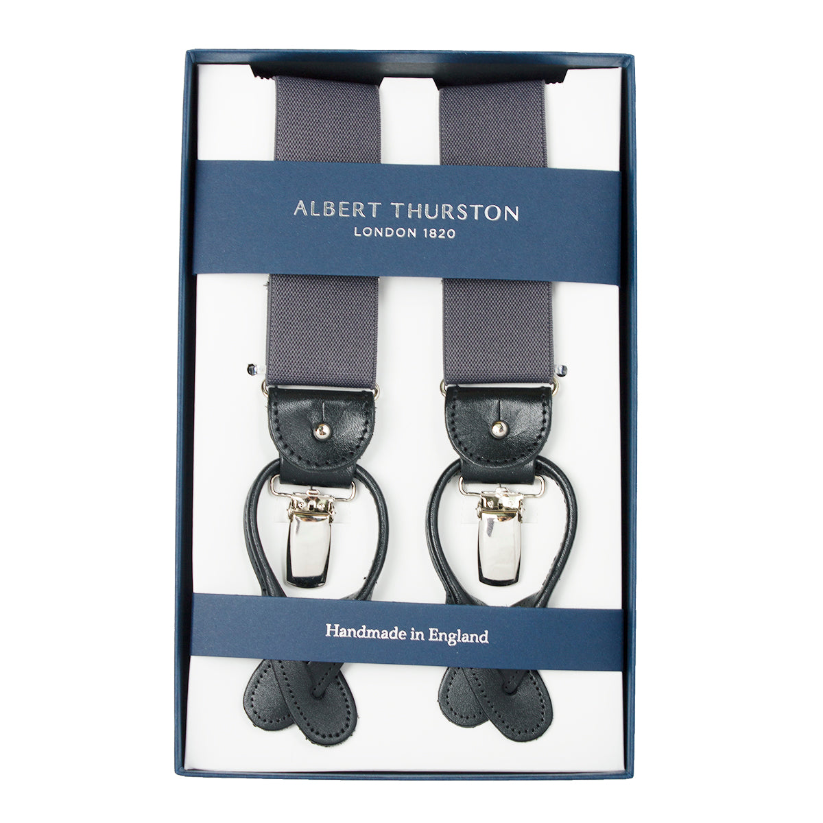 サスペンダー アルバートサーストン 英国製 35mm ダークグレー
