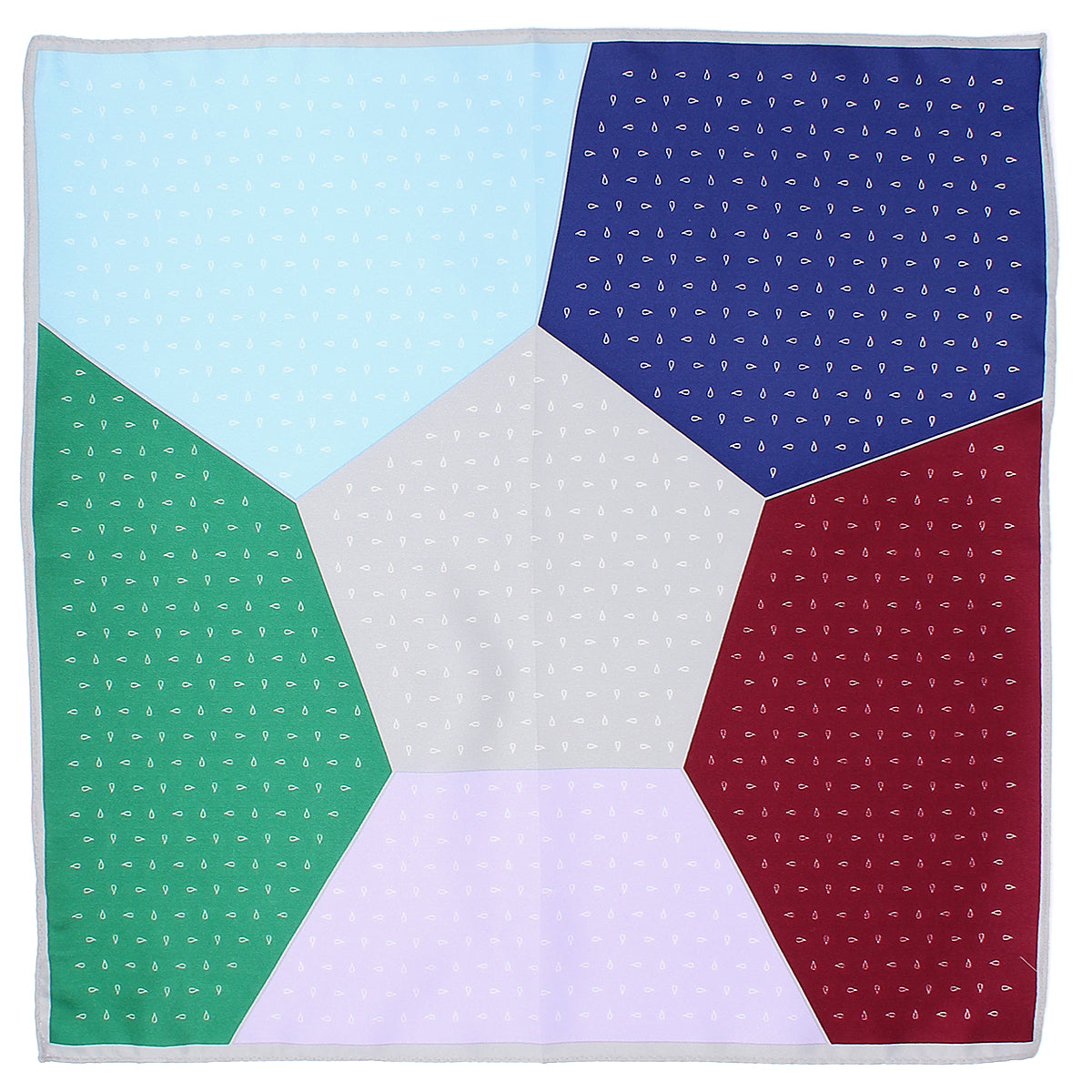 チーフ シルク ペイズリー 6色 マルチカラー