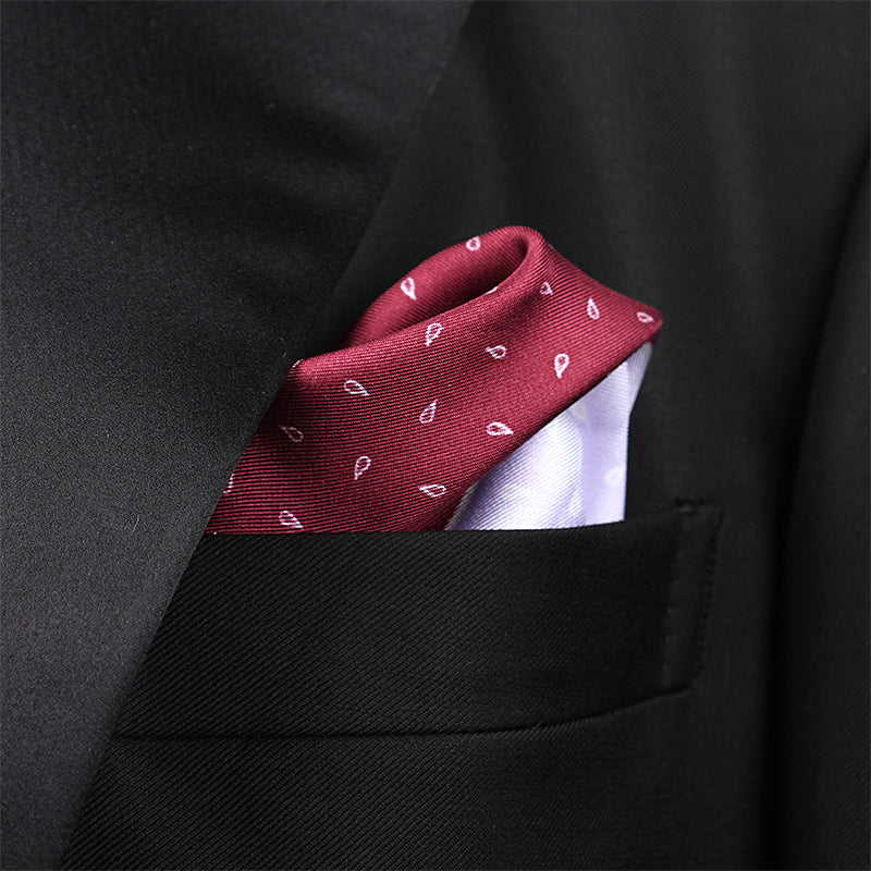 チーフ シルク ペイズリー 6色 マルチカラー