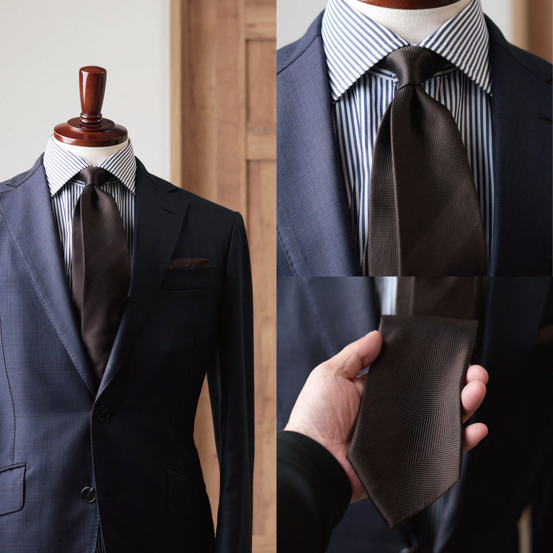 【SALE】 シルク ウール パターン ネクタイ