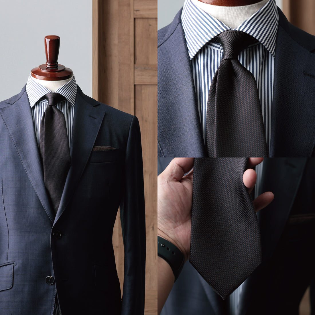 シルク ブロックマイクロパターン YAMANASHI SILK