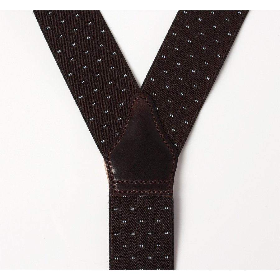 サスペンダー アルバートサーストン 英国製 35mm ピンドット ブラウン