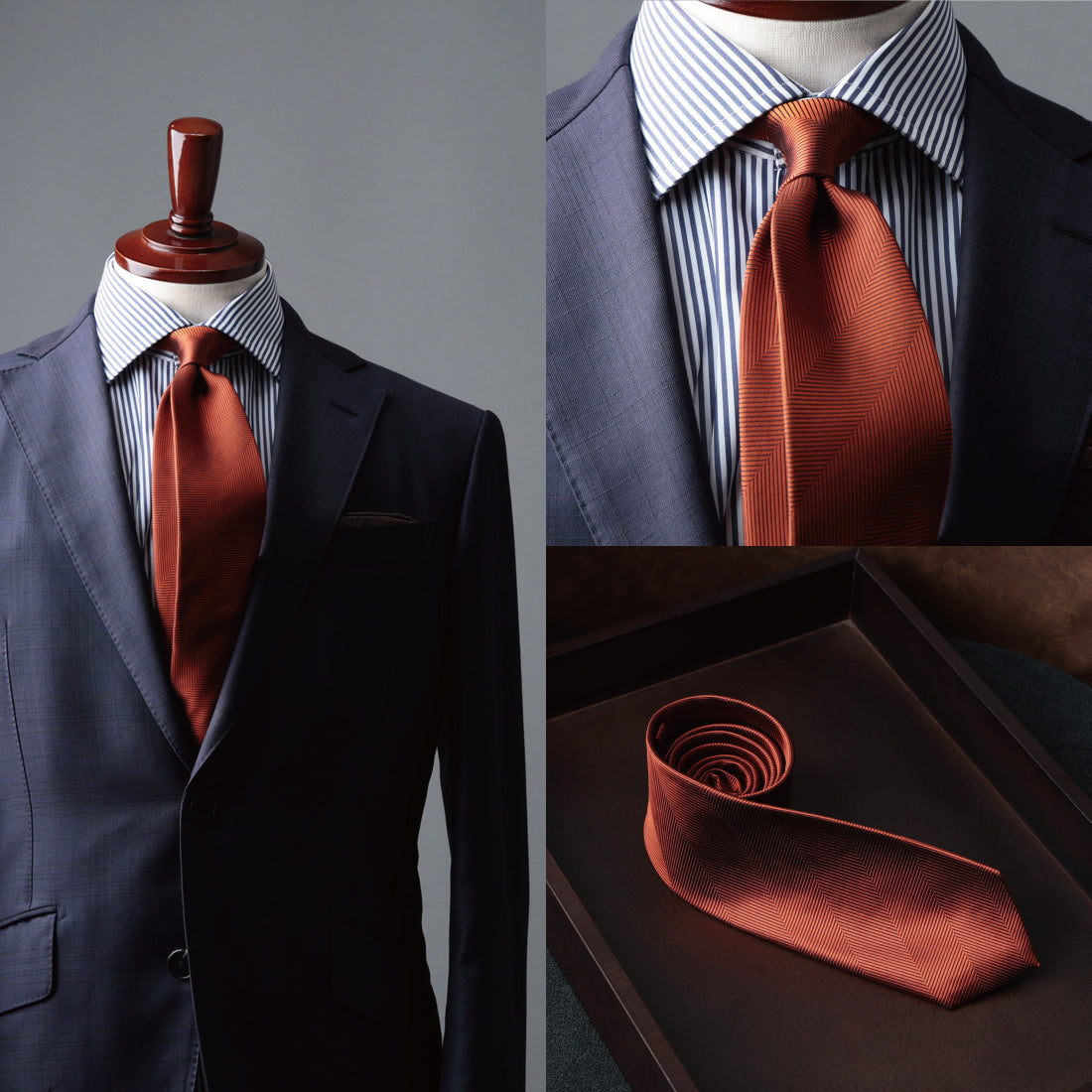 シルク 大柄 ヘリンボーン 5colors ハイクオリティ