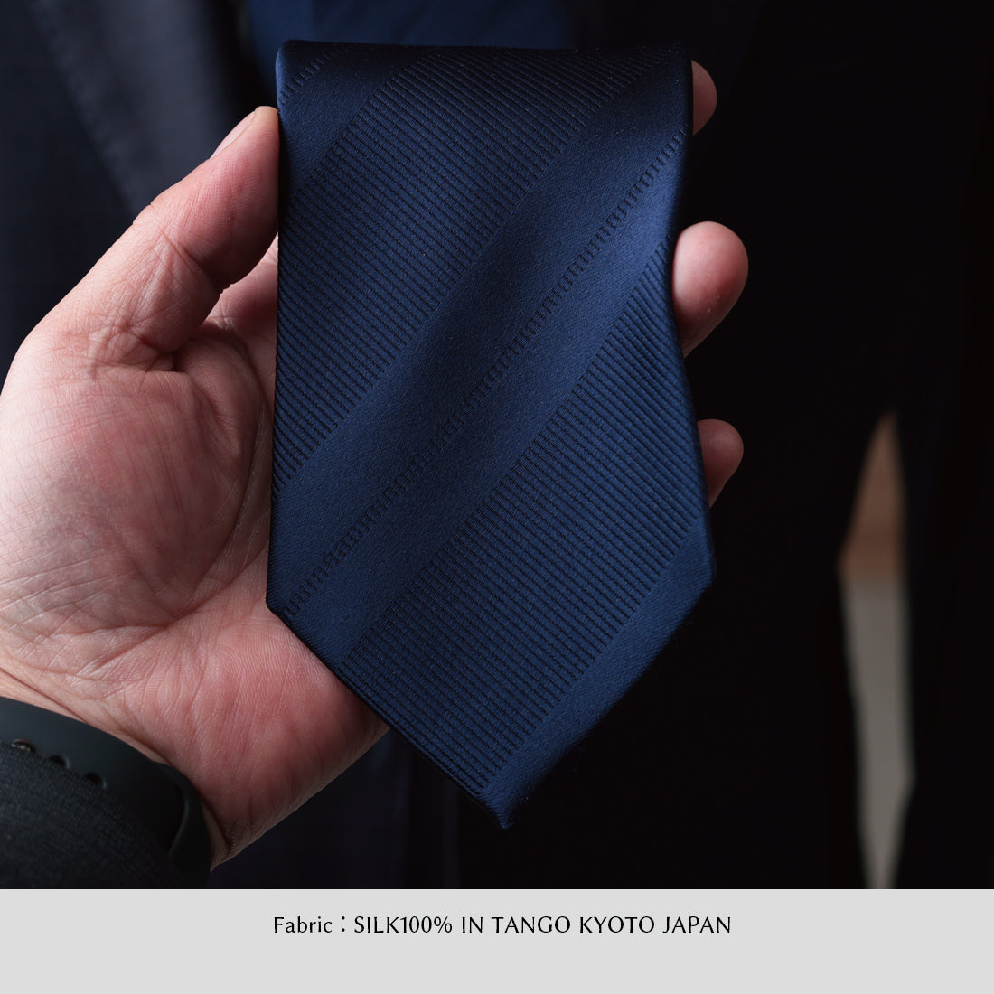 シルク ネクタイ ネイビー 丹後 国内縫製 定番 | Y&TAILOR