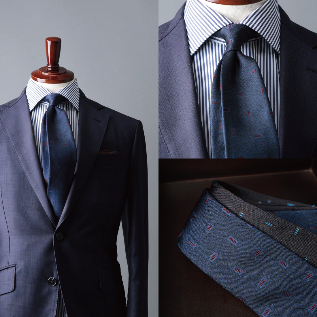 シルク スモール スクエア 小紋 YAMANASHI SILK