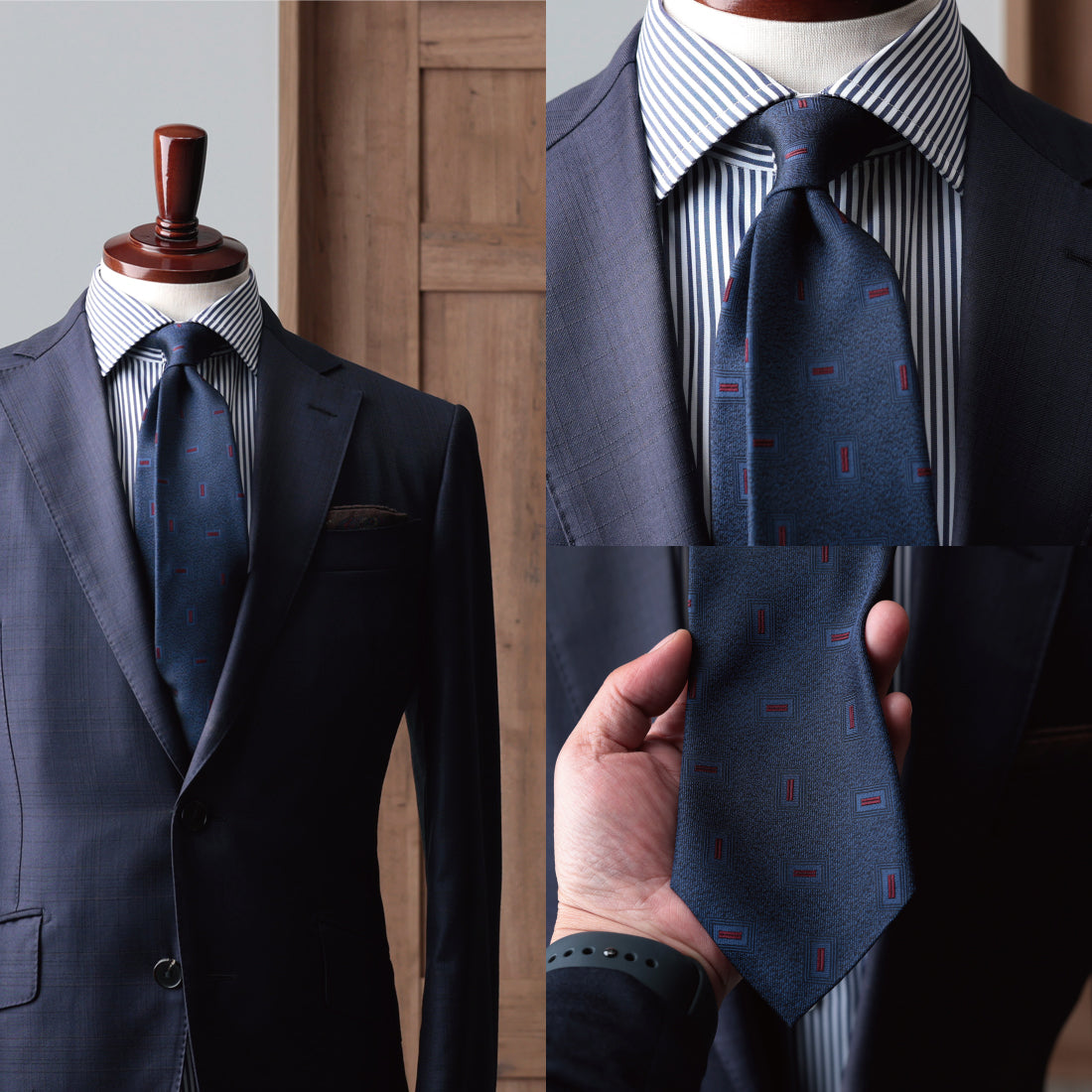 シルク スモール スクエア 小紋 YAMANASHI SILK