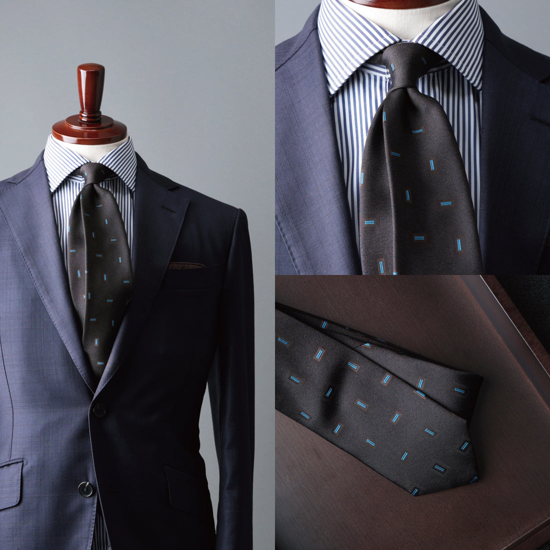 シルク スモール スクエア 小紋 YAMANASHI SILK