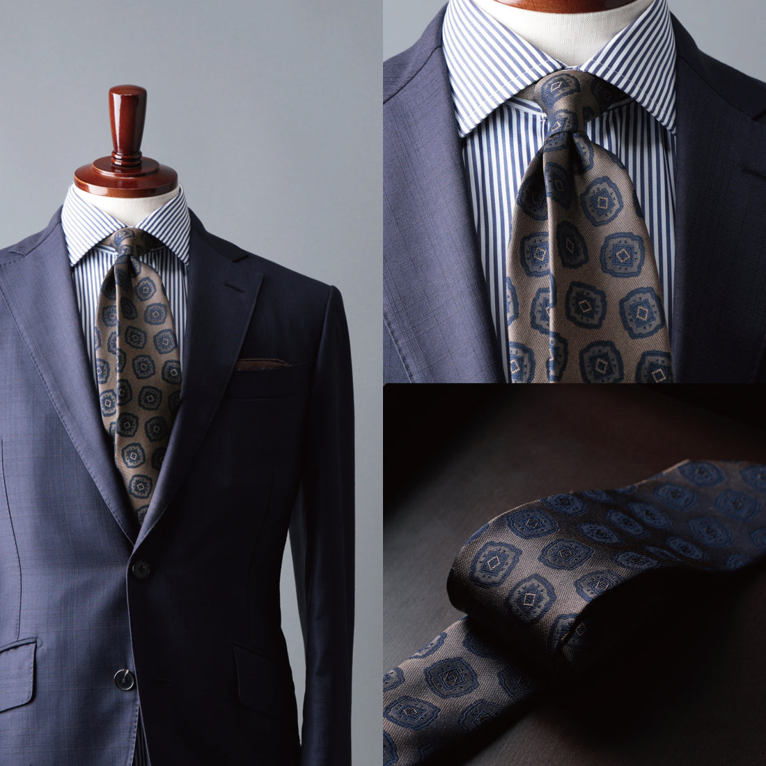 シルク 大柄小紋 YAMANASHI SILK