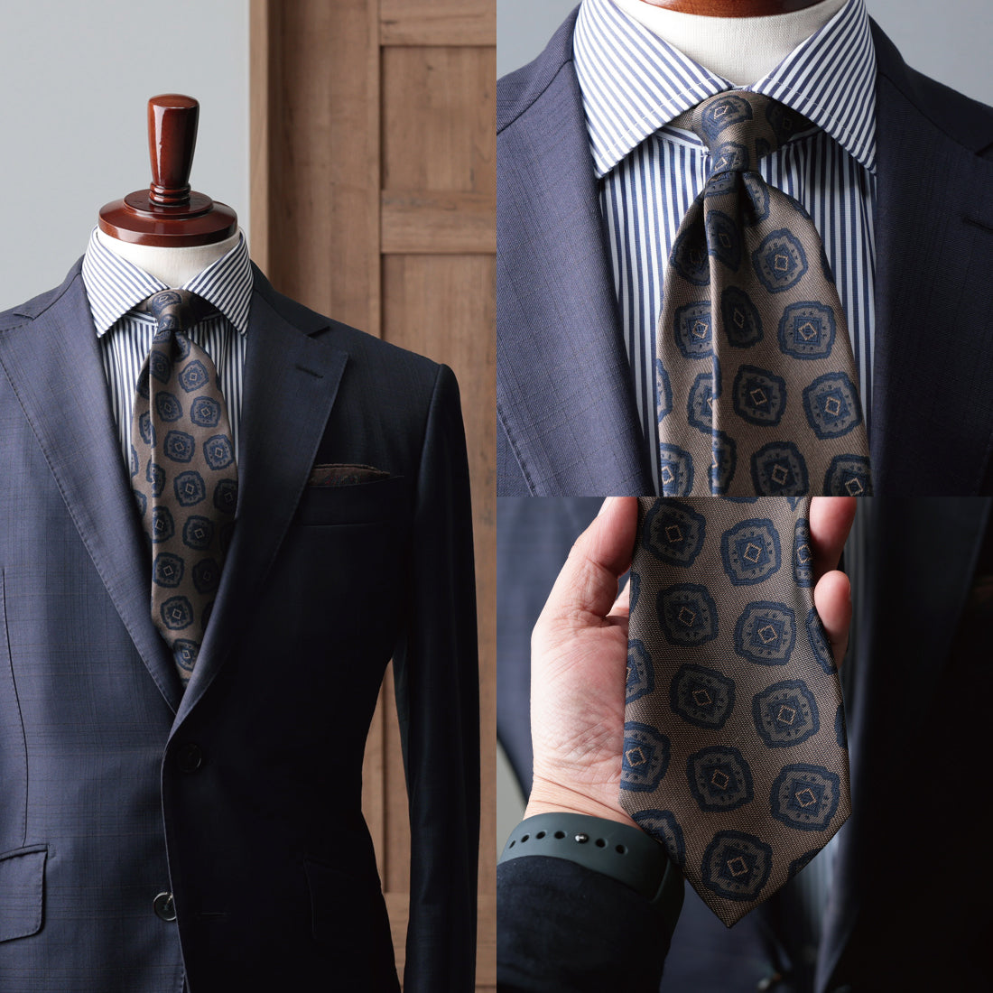 シルク 大柄小紋 YAMANASHI SILK