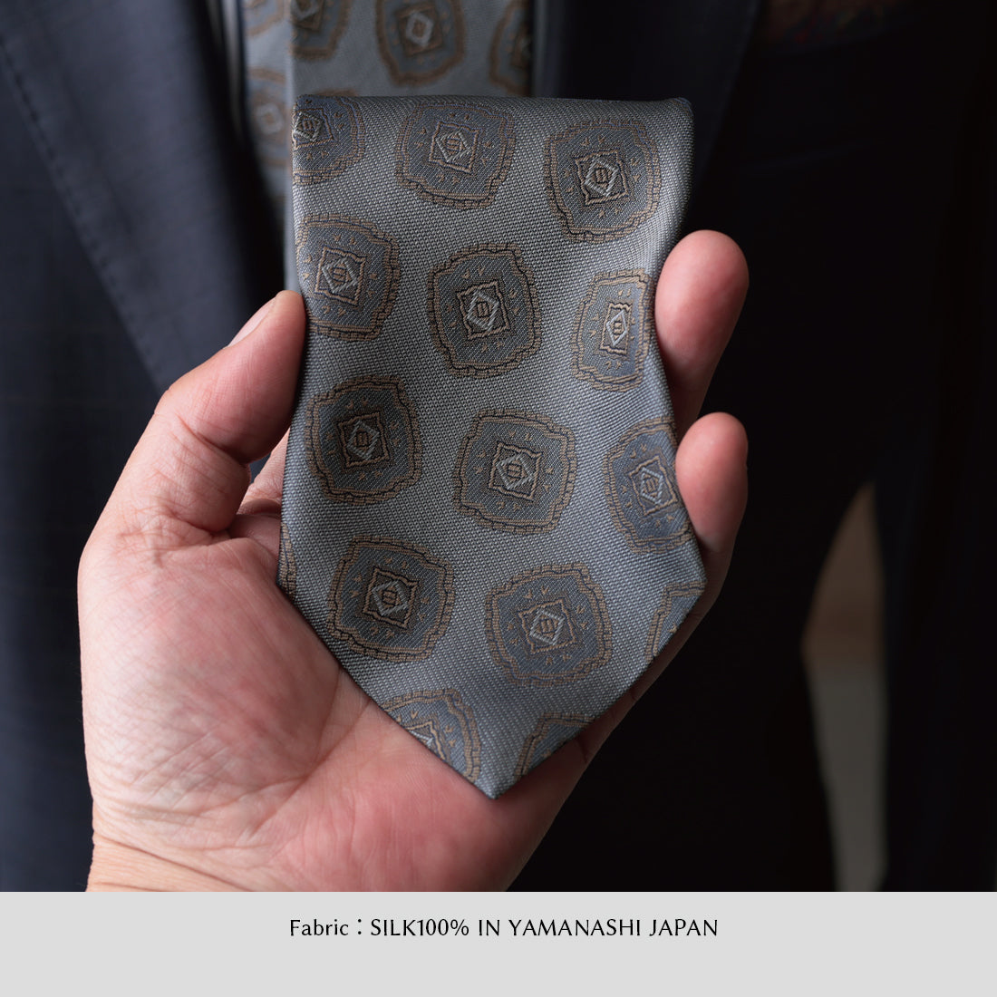 シルク 大柄小紋 YAMANASHI SILK