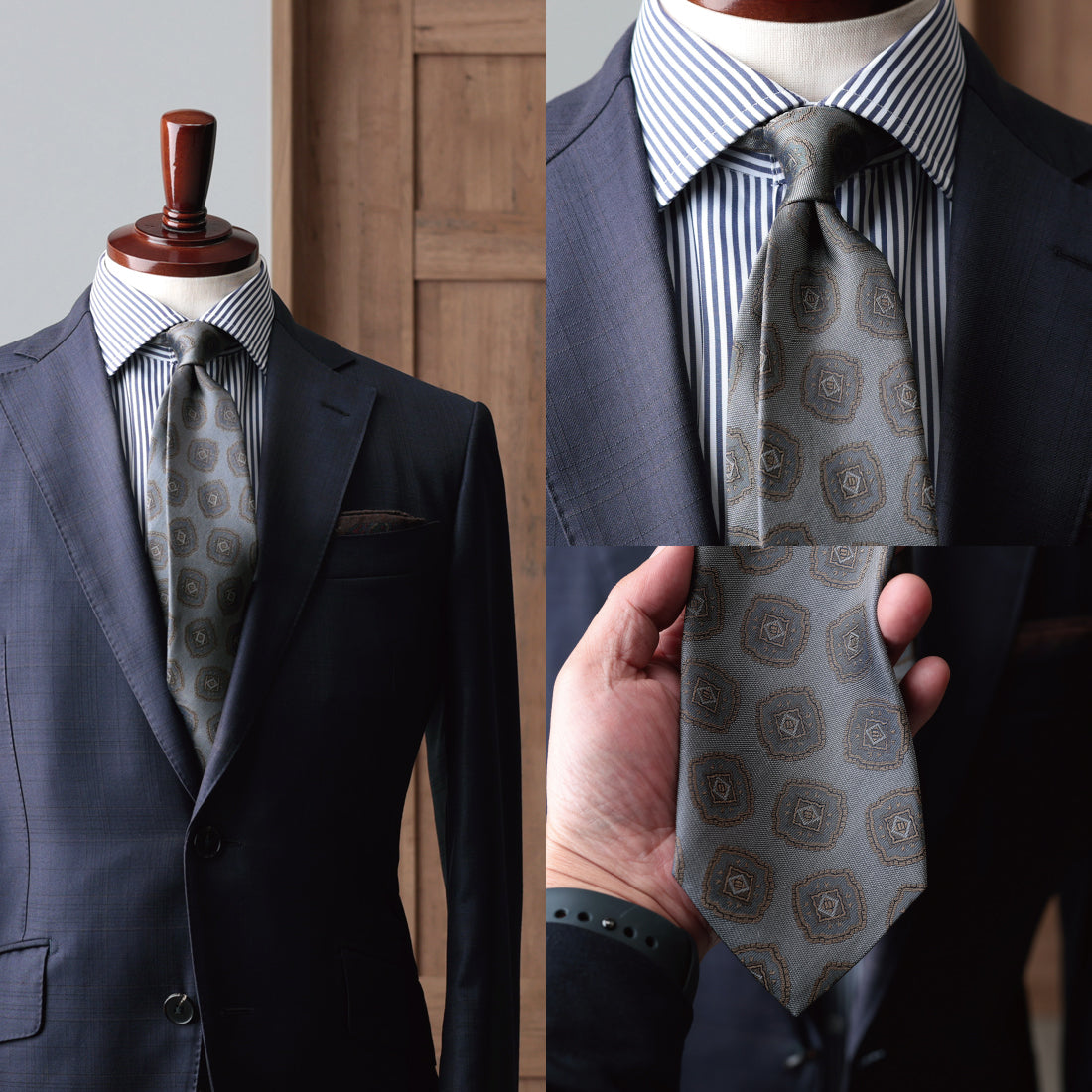 シルク 大柄小紋 YAMANASHI SILK