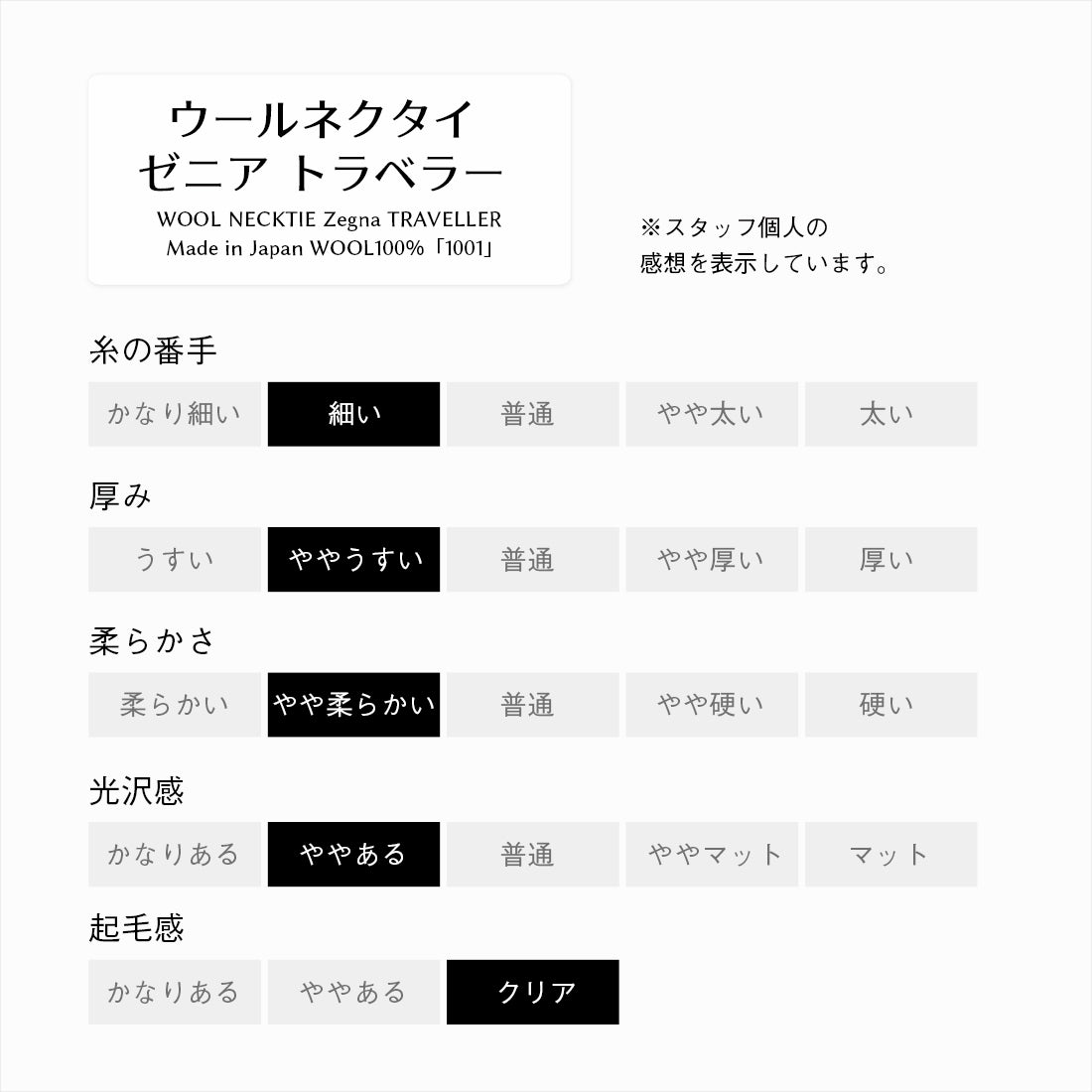 Zegna TRAVELLER ウール ソリッド 3colors 6types