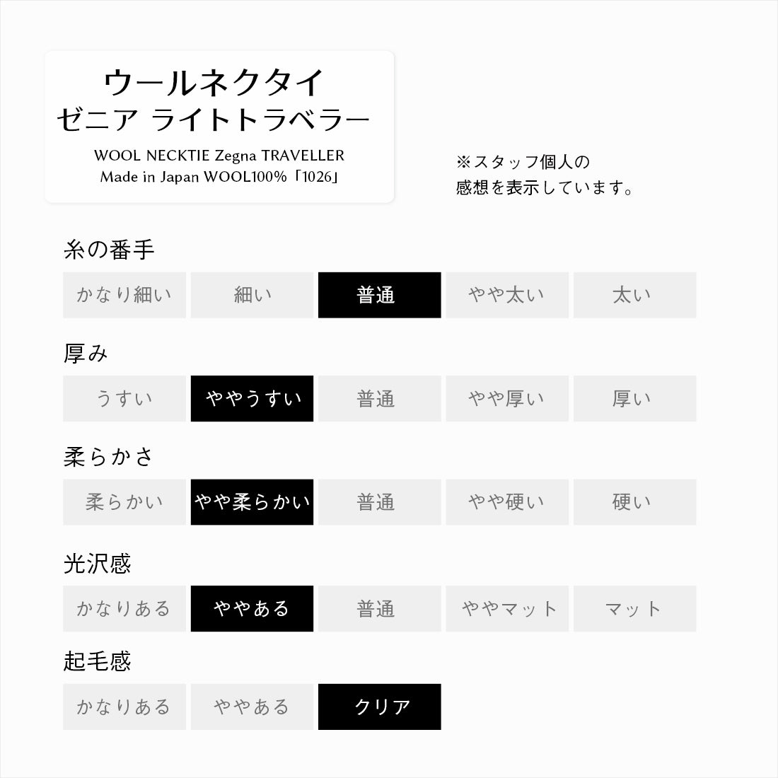 Zegna Light TRAVELLER ウール ソリッド