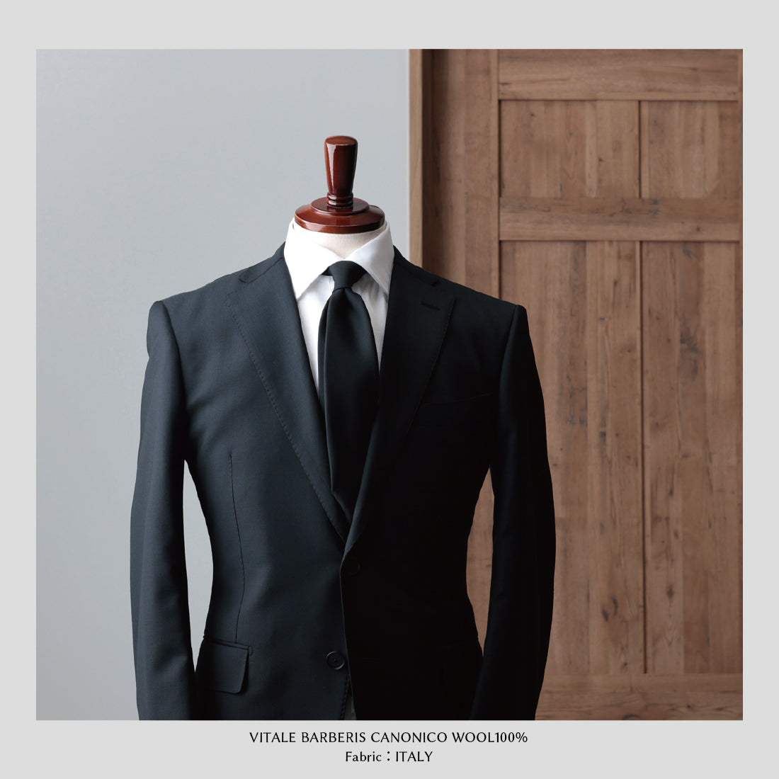 CANONICO ウール ブラックネクタイ フォーマル | Y&TAILOR