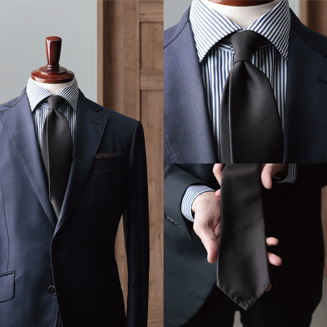 Zegna ウール ネクタイ クワトロピエゲ ハンドメイド | Y&TAILOR