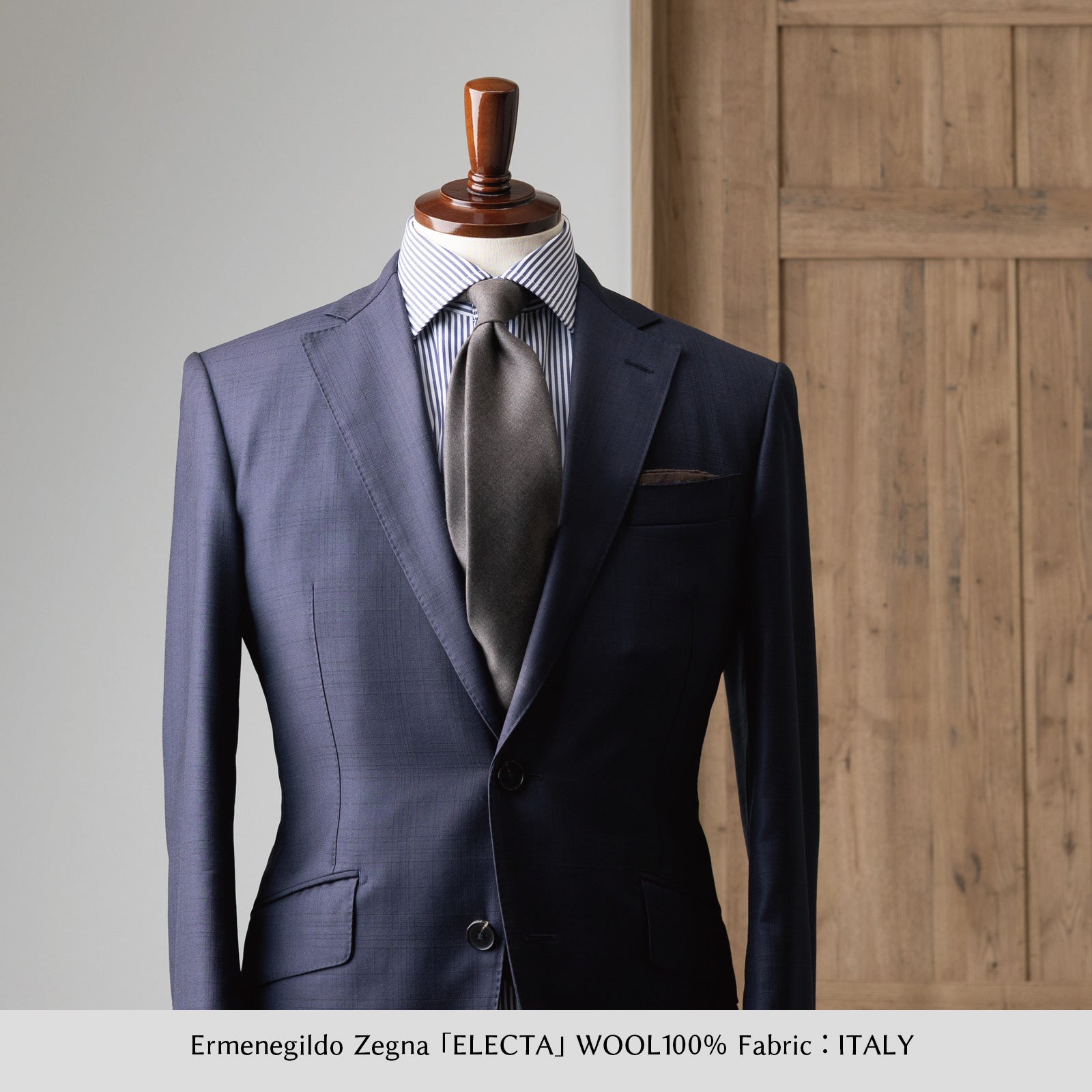 Ermenegildo Zegna ダブル スーツ ネクタイ2本 チーフ付き ウールネクタイ ゼニア ELECTA生地使用・日本製 | Y&TAILOR
