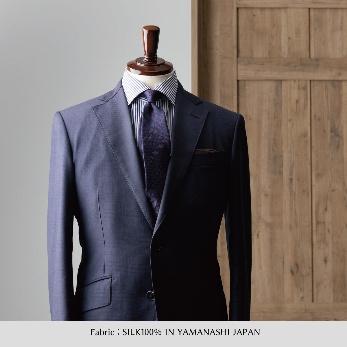 シルク ジャガード ストライプ YAMANASHI SILK