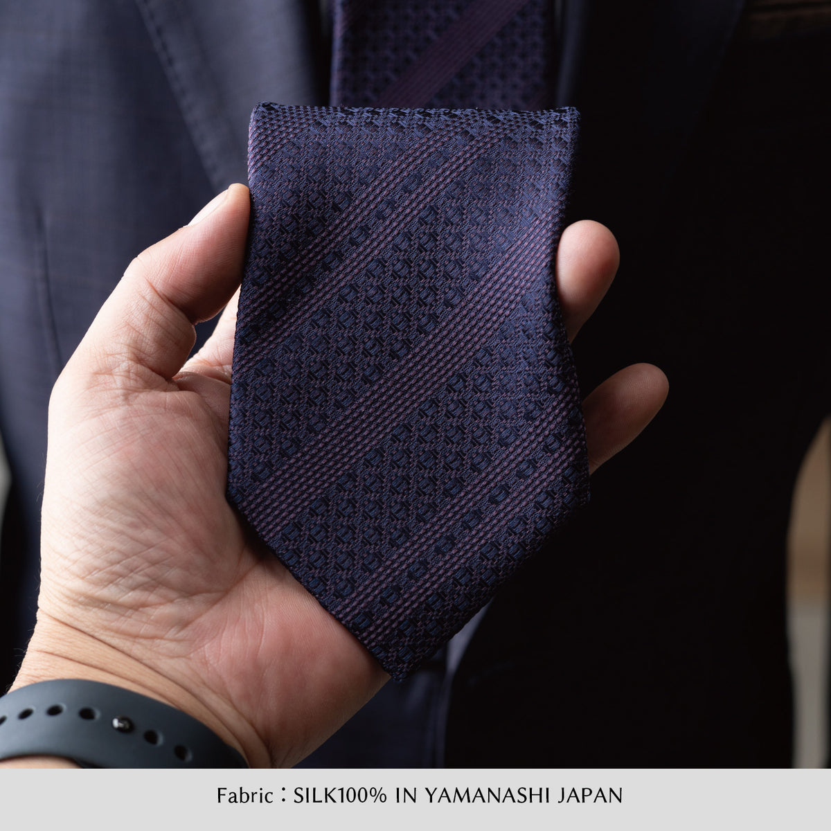 シルク ジャガード ストライプ YAMANASHI SILK