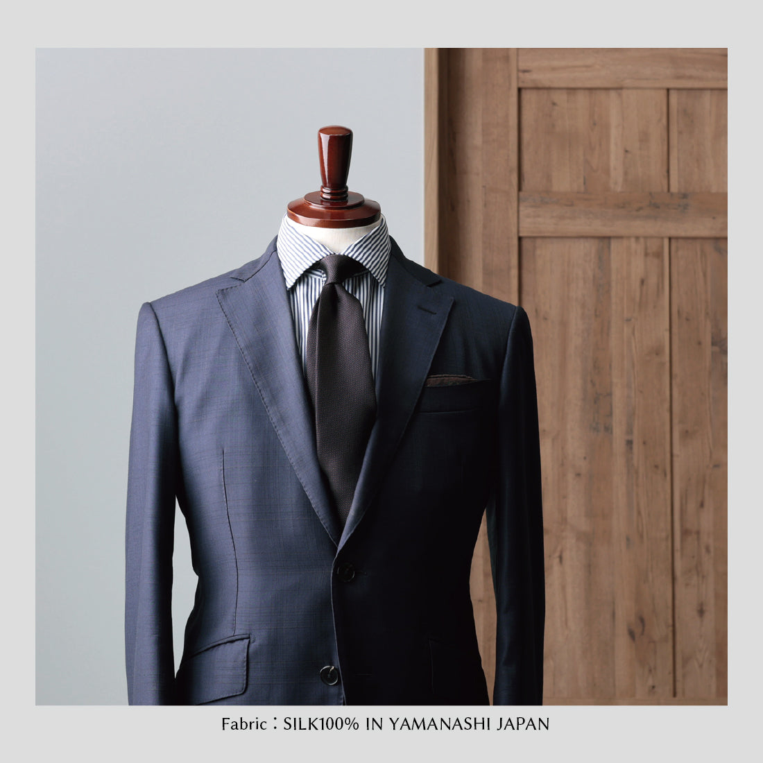 シルク ブロックマイクロパターン YAMANASHI SILK