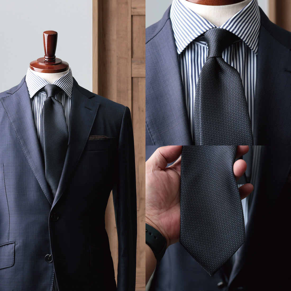 シルク ブロックマイクロパターン YAMANASHI SILK